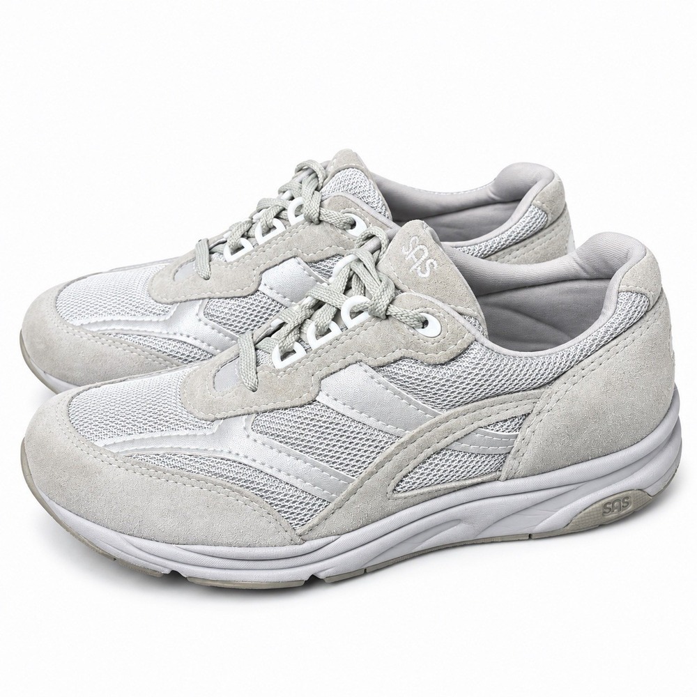SAS Tour Mesh Women's Dust Gray Comfort Lace Up Walking Shoes 2108224 Size 8 WW